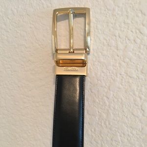 Reversible leather belt